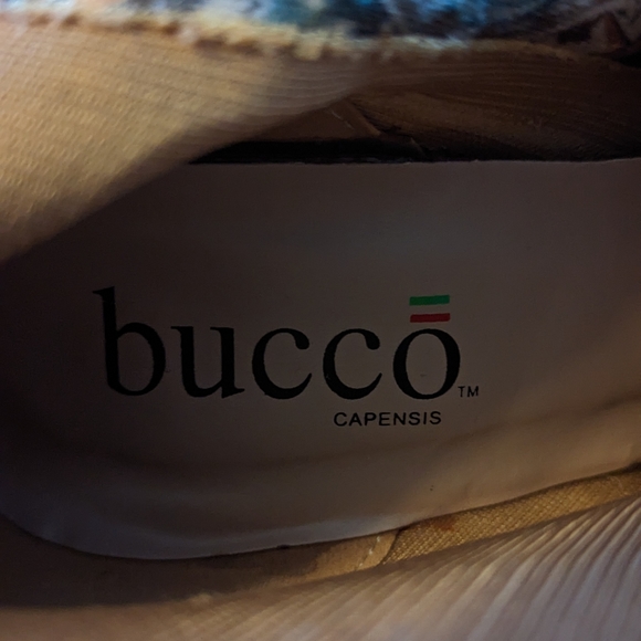 Bucco Italy Saturn Tall Knee High Floral Velvet Platform Boots Size 10 - Picture 10 of 10